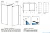 Radaway Modo New Black III kabina Walk-in 110x80x200 Frame rysunek techniczny
